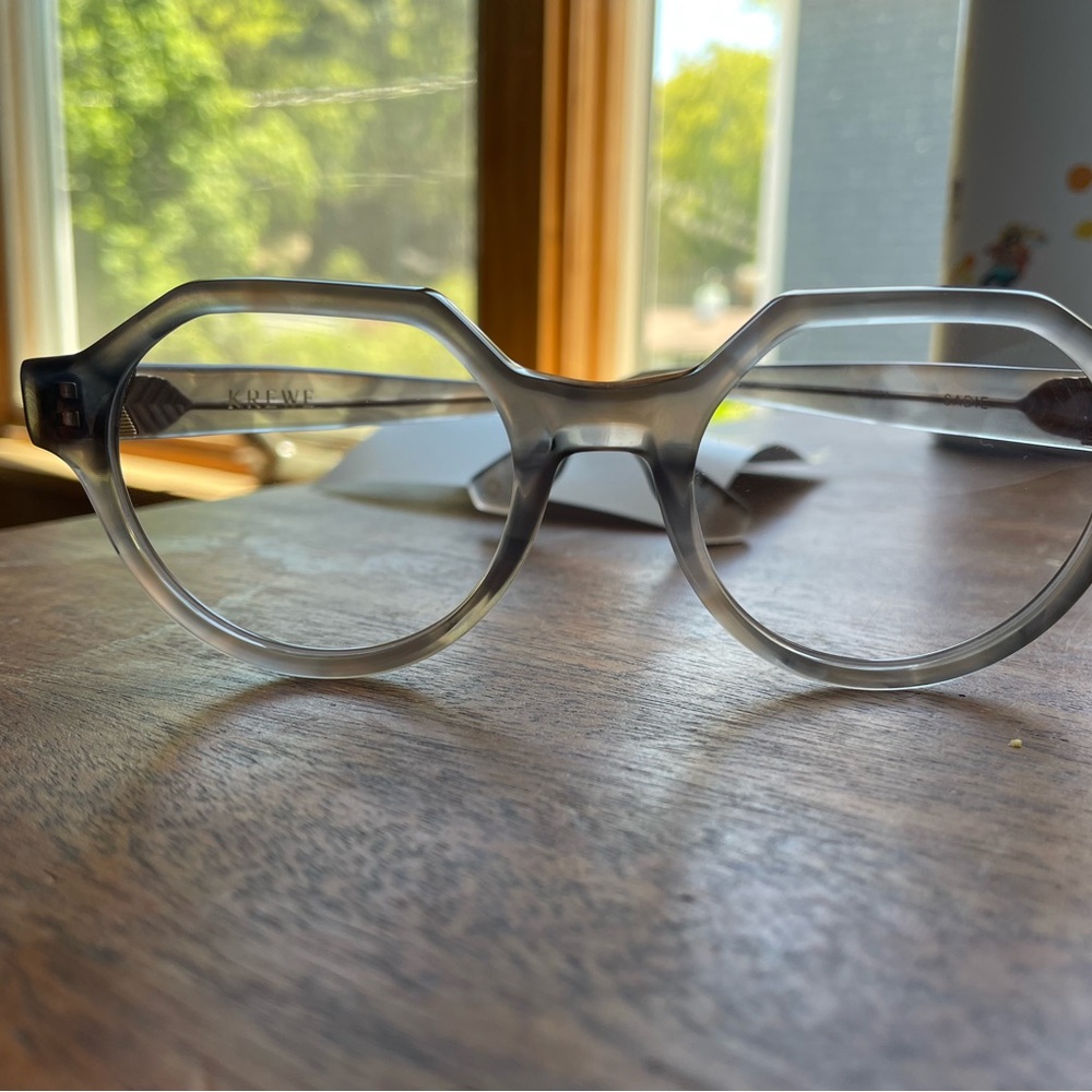 Krewe Translucent Gray Brown Round Geometric Glas… - image 6